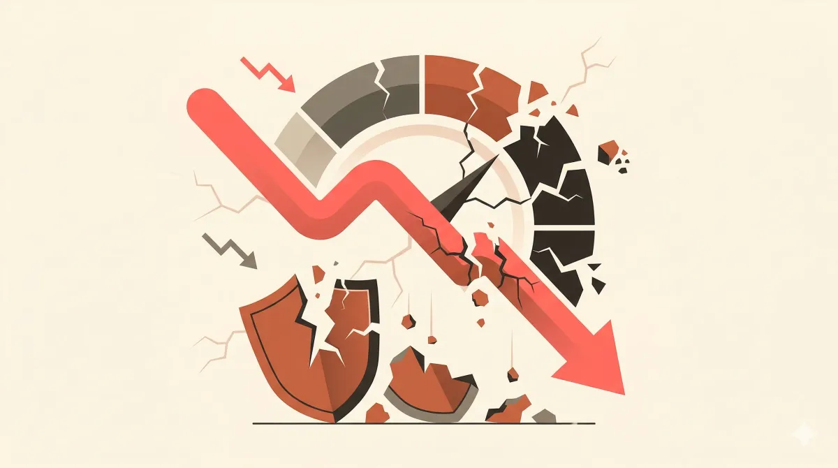 Data visualization placeholder showing trust penalty impact